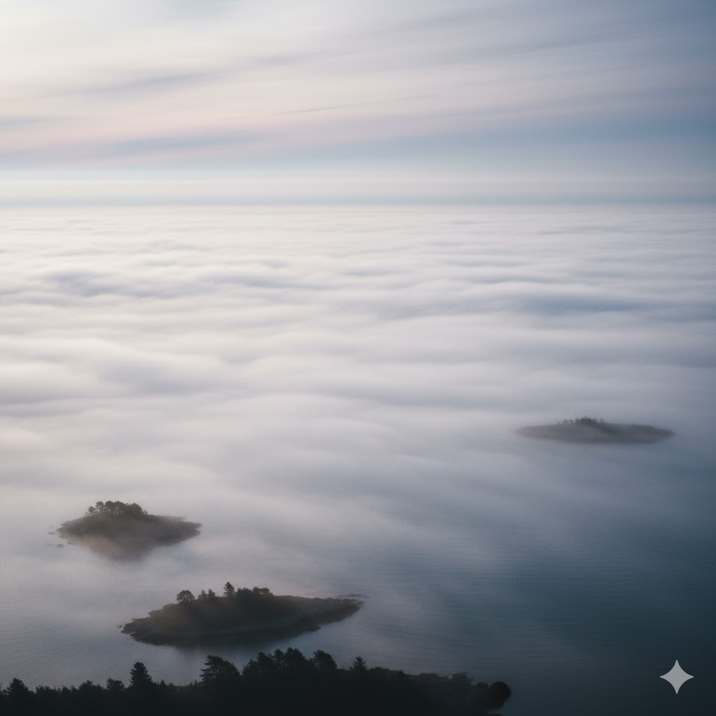 ทะเลหมอกยามเช้า (misty seascape)
