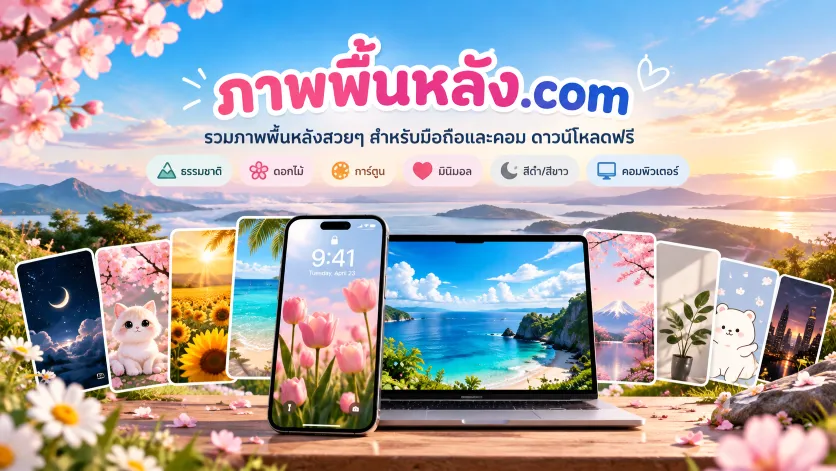 ภาพพื้นหลังสวยๆ สำหรับมือถือและคอม รวมธรรมชาติ ดอกไม้ การ์ตูน มินิมอล และภาพหลากหลายสไตล์